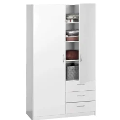 Kledingkast Varia 2-deurs - wit - 175x97x50 cm