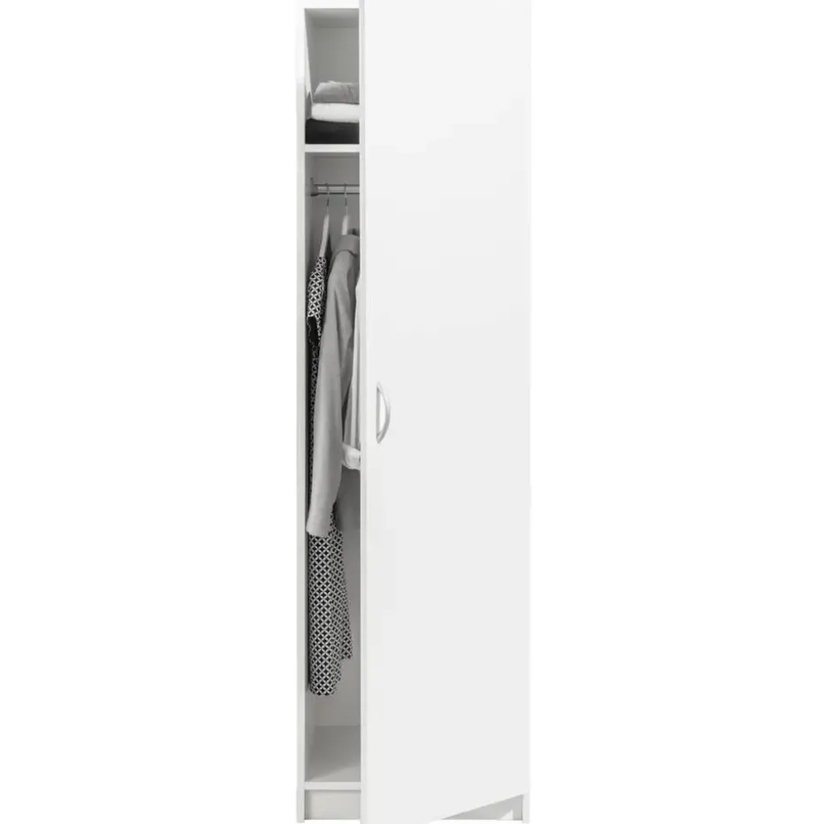 Kledingkast Varia 1-deurs - wit - 175x49x50 cm