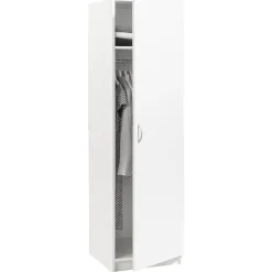 Kledingkast Varia 1-deurs - wit - 175x49x50 cm