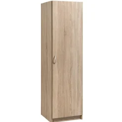 Kledingkast Varia 1-deurs - licht eiken - 175x49x50 cm