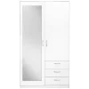 Kledingkast Varia 2-deurs met spiegel - wit - 175x97x50 cm