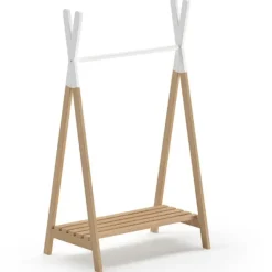Kledingrek voor kinderen Kiddy - grenen/wit