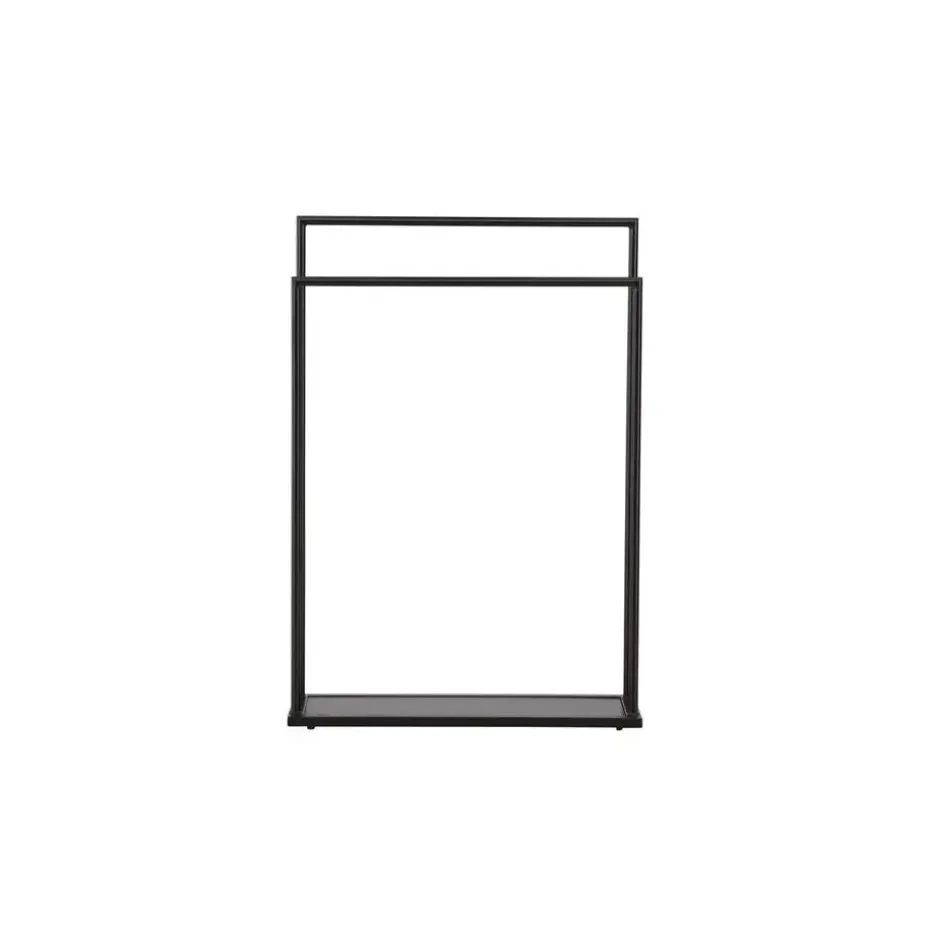 Kledingrek Zwart Metaal - 70x30x100cm - Alva