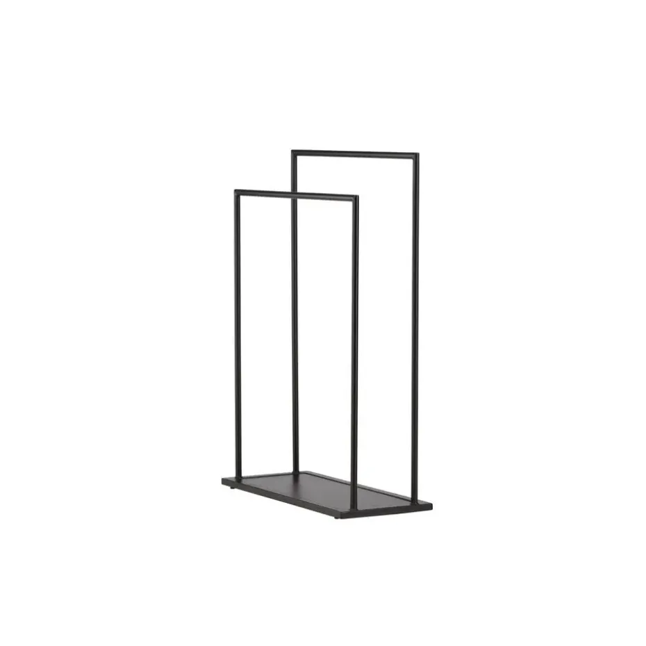 Kledingrek Zwart Metaal - 70x30x100cm - Alva