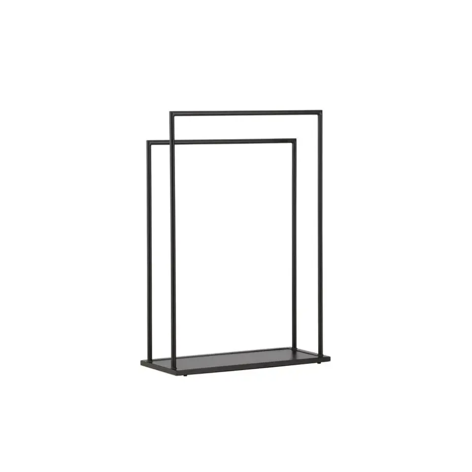 Kledingrek Zwart Metaal - 70x30x100cm - Alva