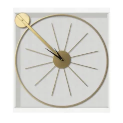 Klok - Luxe Gouden Ronde Hangende Klok - 55 x 65