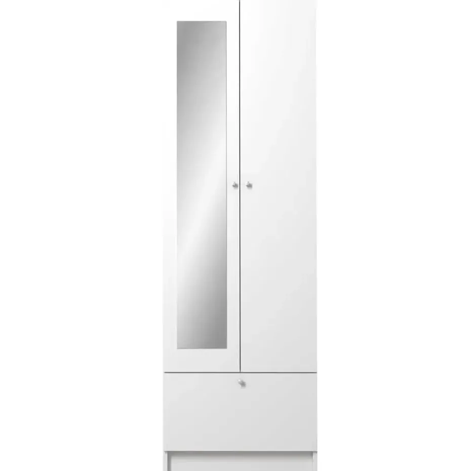 Kolomkast Fares 59cm met 2 deuren - 1 lade - wit