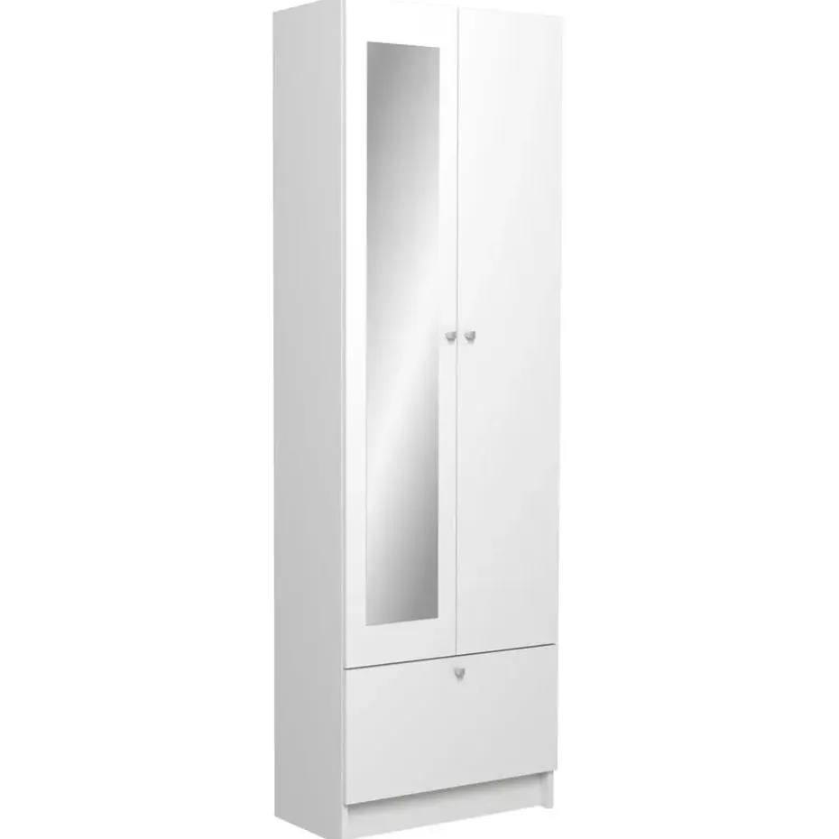 Kolomkast Fares 59cm met 2 deuren - 1 lade - wit