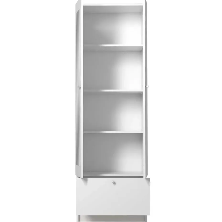 Kolomkast Fares 59cm met 2 deuren - 1 lade - wit