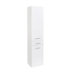 Kolomkast Florent 40cm met 2 deuren & lade - wit