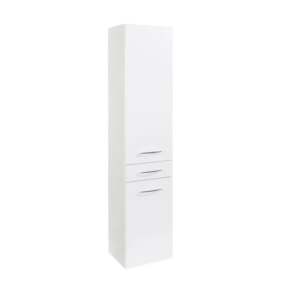Kolomkast Florent 40cm met 2 deuren & lade - wit