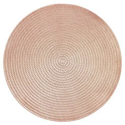Krumble Placemat rond - PVC - Rosegoud - Set van 4