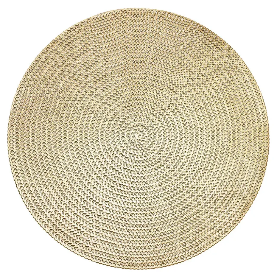 Krumble Placemat rond - PVC - Goud