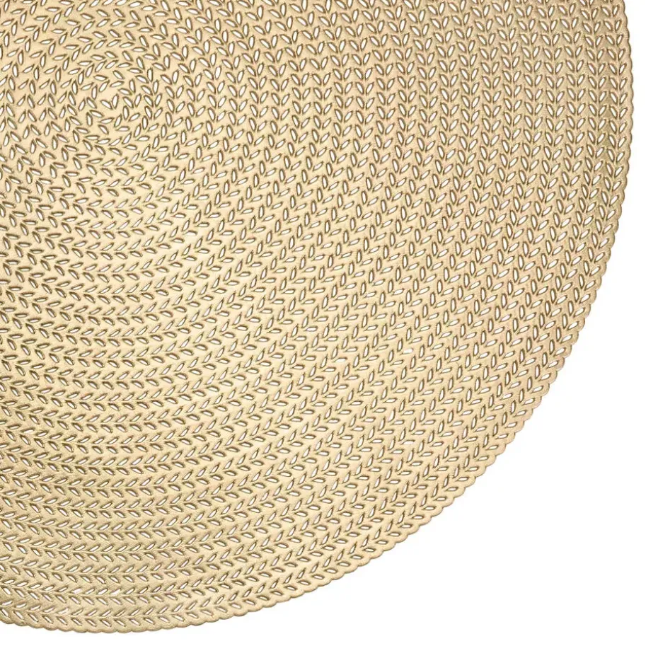 Krumble Placemat rond - PVC - Goud