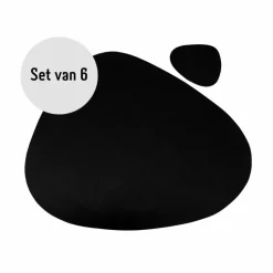 Krumble Placemat set design - 6 stuks - Zwart