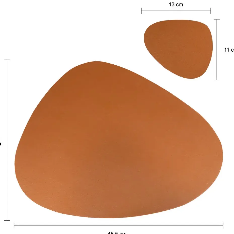Krumble Placemat set design - 6 stuks - Bruin