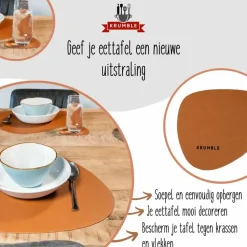 Krumble Placemat set design - 6 stuks - Bruin