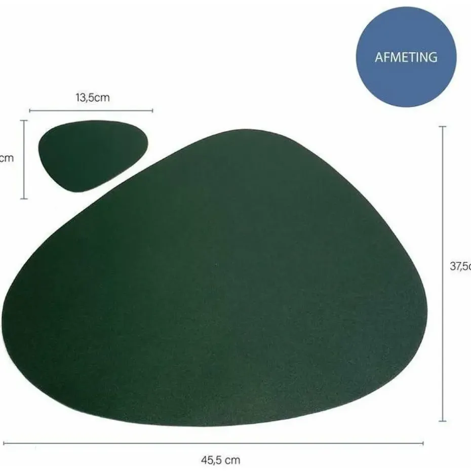 Krumble Placemat set design - 6 stuks - Groen