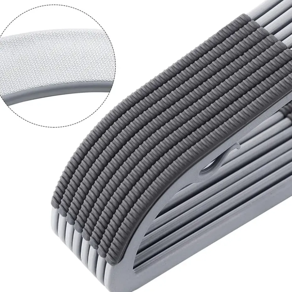 Kunststof kledinghangers - antislip - draaibare haak - 30 stuks - grijs