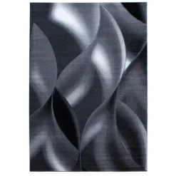 Laagpolig Vloerkleed Plus - Grijs Zwart - 160x230 cm - Tapijt Woonkamer