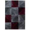 Laagpolig Vloerkleed Plus - Grijs Rood - 160x230 cm - Tapijt Woonkamer