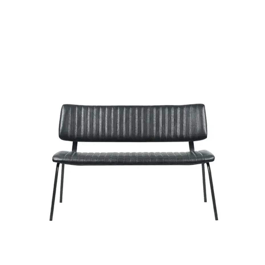 LABEL51 Eetkamerbank Gusto - Zwart - PU-Leder - 120 cm