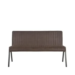 LABEL51 Eetkamerbank Matz - Antraciet - Microfiber - 145 cm