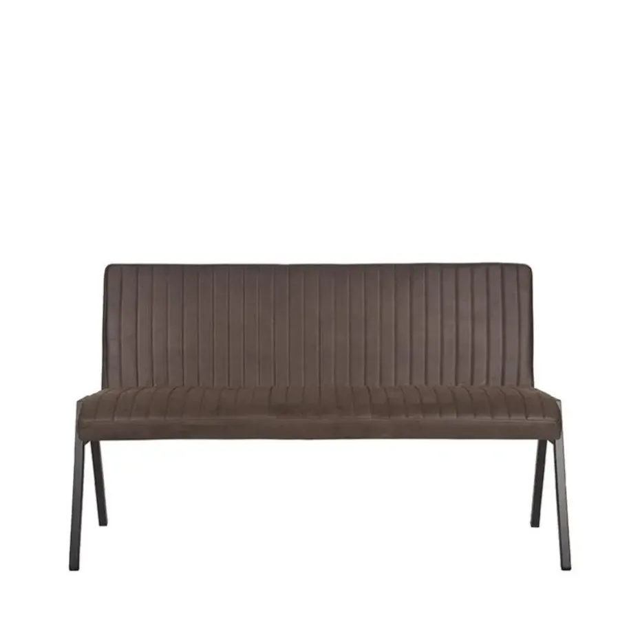 LABEL51 Eetkamerbank Matz - Antraciet - Microfiber - 145 cm