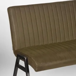 LABEL51 Eetkamerbank Matz - Army green - Microfiber - 145 cm