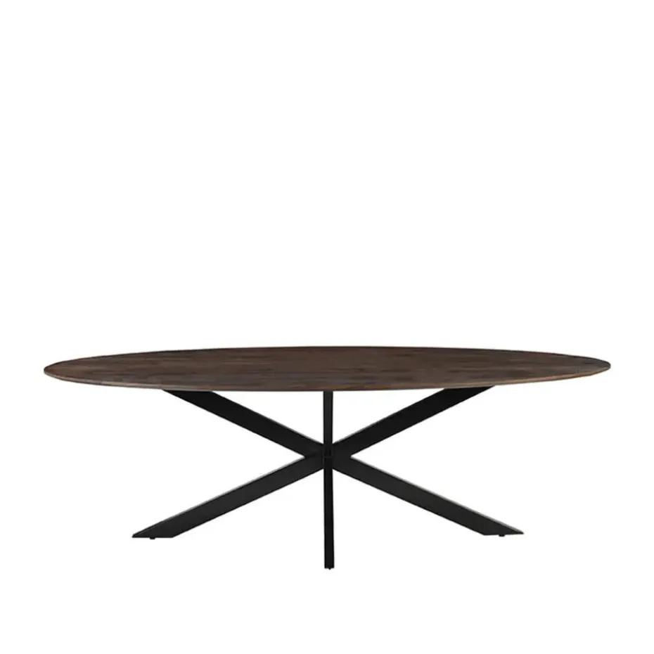 LABEL51 Eettafel James Ovaal Espresso 240cm