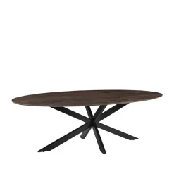 LABEL51 Eettafel James Ovaal Espresso 240cm