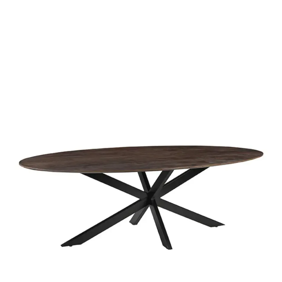 LABEL51 Eettafel James Ovaal Espresso 240cm