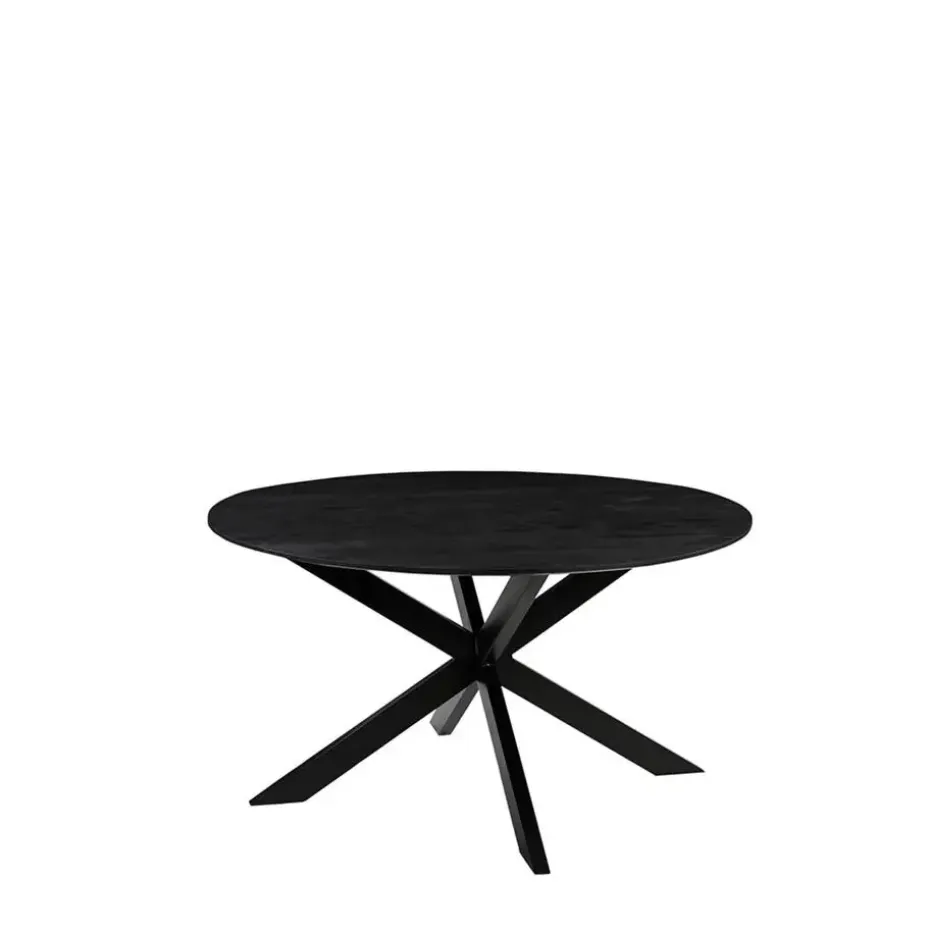 LABEL51 Eettafel Otis Zwart Mangohout Ø140cm