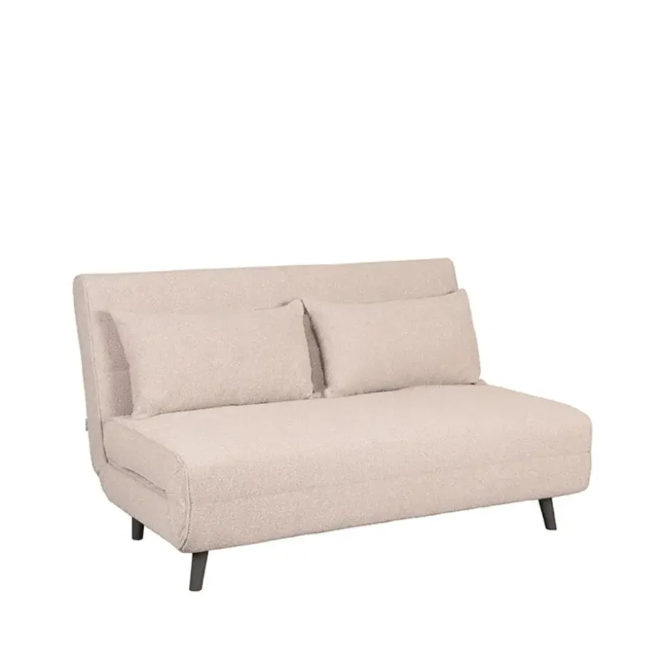 LABEL51 Slaapbank Double Bouclé Naturel/Zwart
