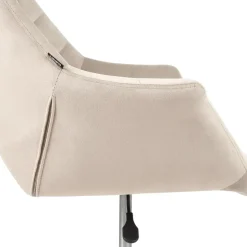 LABELLE - Bureaustoel - Beige - Fluweel