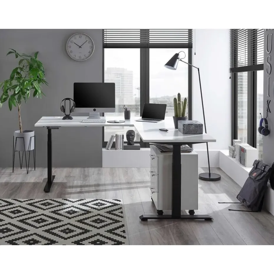 Ladeblok Ben - 3 lades - met wielen - wit