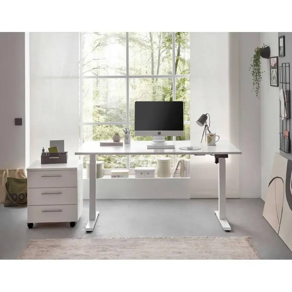 Ladeblok Ben - 3 lades - met wielen - wit