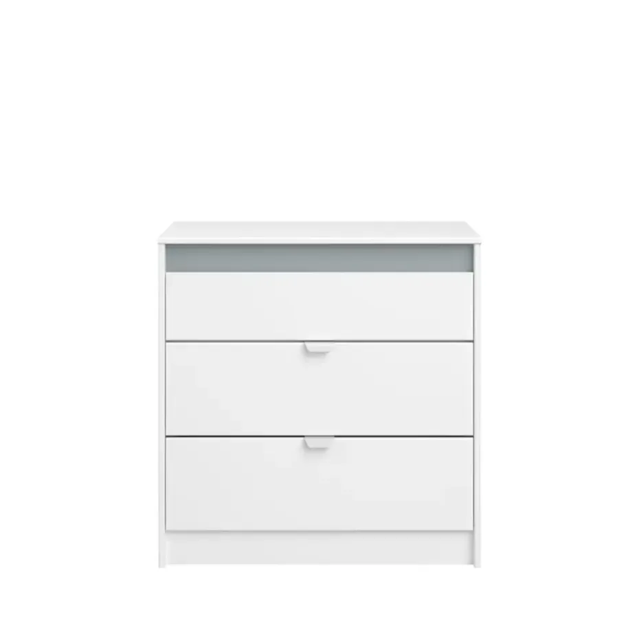 Ladekast Bobby - wit - 80x78,5x40,5 cm