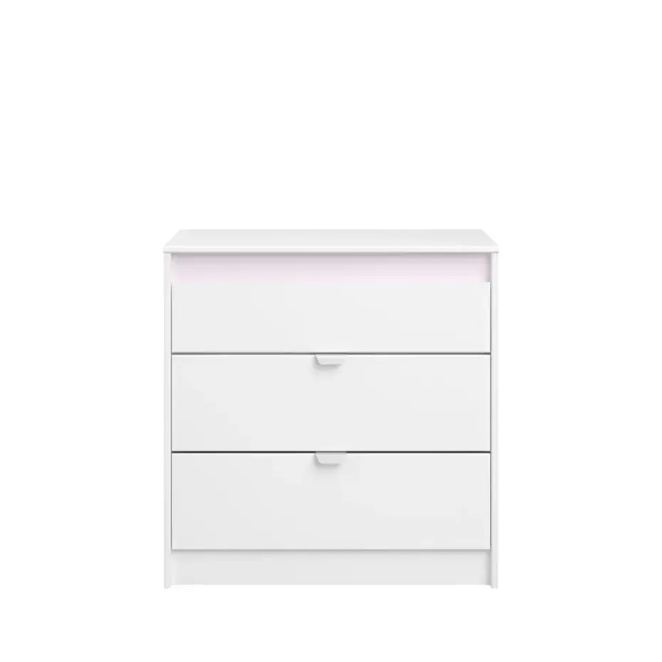 Ladekast Bobby - wit - 80x78,5x40,5 cm