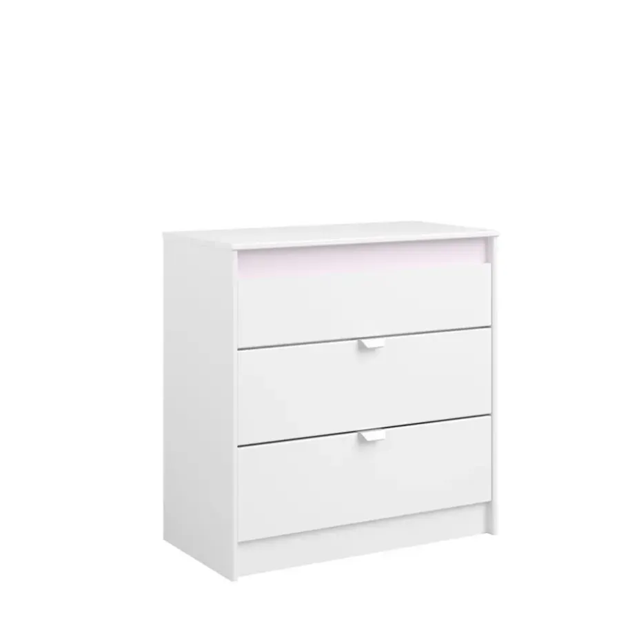 Ladekast Bobby - wit - 80x78,5x40,5 cm
