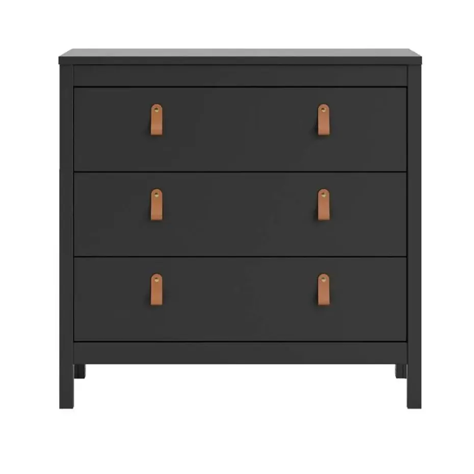Ladekast Madeira - zwart - 80x82x38 cm