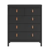 Ladekast Madeira - zwart - 99x82x38 cm