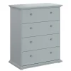 Ladekast Margaux - 4 lades - grijs - 104x85x46 cm