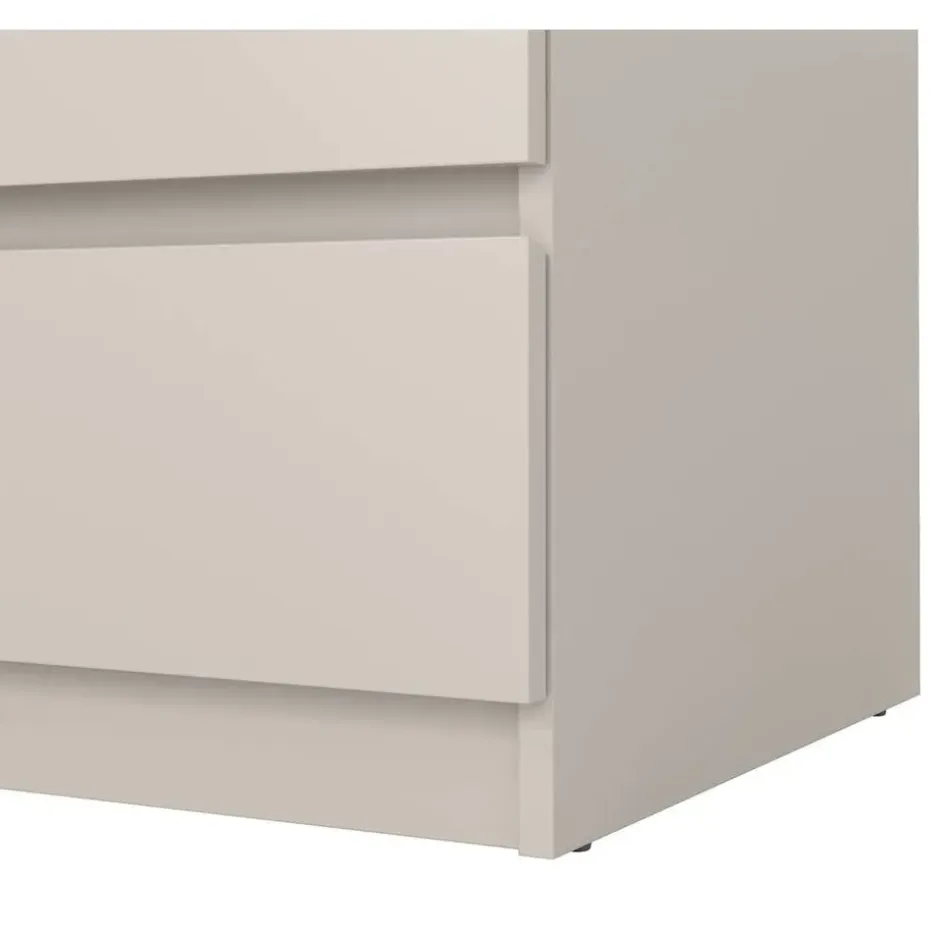 Ladekast Naia 3 lades - greige/eiken - 70,1x77x50 cm
