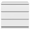 Ladekast Naia 3 lades - hoogglans wit - 70,1x76,8x50 cm