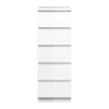Ladekast Naia hoog 5 lades - hoogglans wit - 111,3x40,2x50 cm