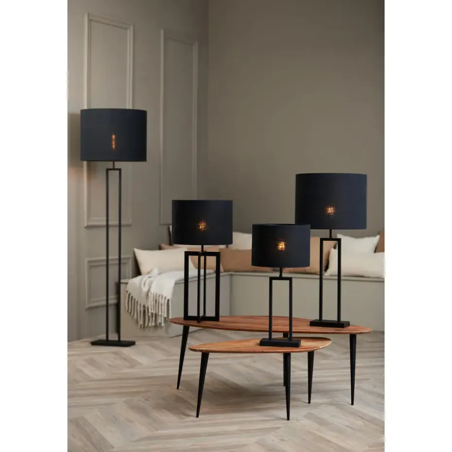 Lampenkap cilinder LIVIGNO - 40-40-30cm - zwart