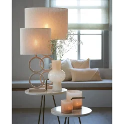 Lampenkap Ovaal Breska - Parel Wit - 38 x 17,5 x 28 cm