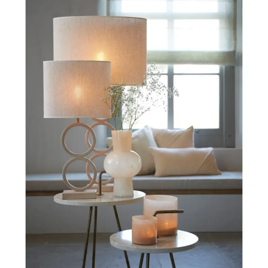 Lampenkap Ovaal Breska - Parel Wit - 38 x 17,5 x 28 cm