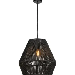 Lampenkap Willow - zwart metaal/papier - 37,5xØ40 cm